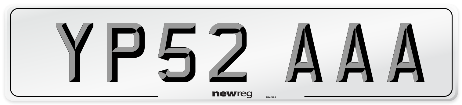 YP52 AAA Number Plate from New Reg